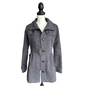 Gray Pea Coat Jacket size Small Juniors